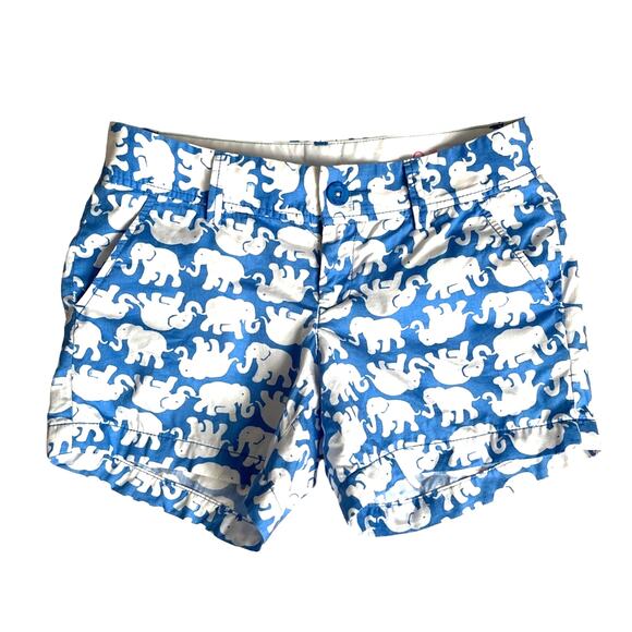 Lilly Pulitzer The Callahan 5” Short Tusk In The Sun Blue White Size 0 - Picture 2 of 6